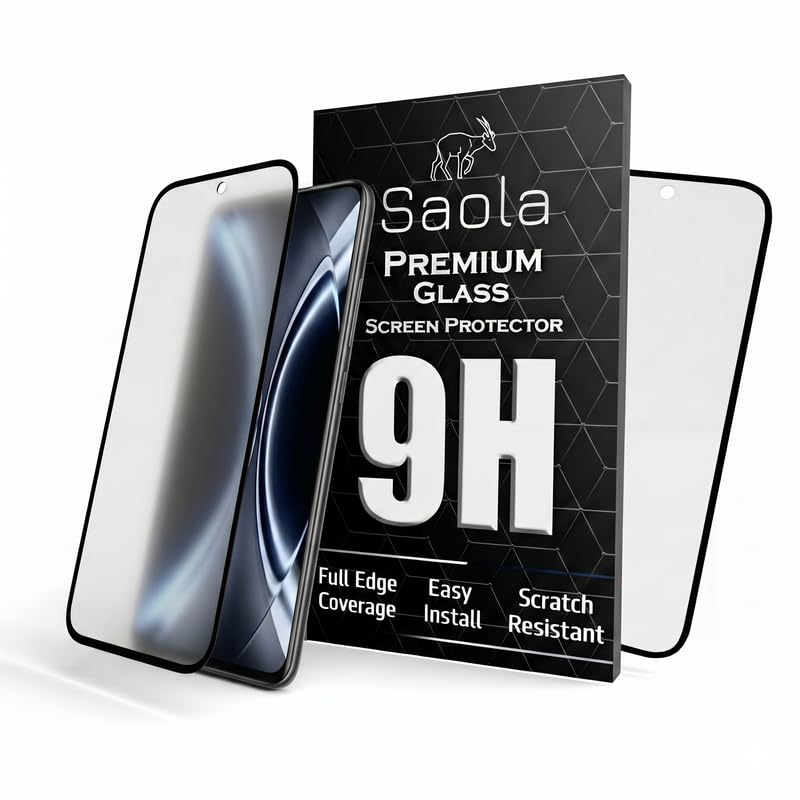Image of Saola Anti-Glare Matte Screen Protector for Vivo X200T | Smooth Touch Finish, 9H Strength Glass, Full Coverage, Bubble-Free Installation Kit | Quick & Easy Application | Pack of 1