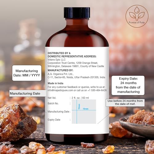Image of Majestic Pure Frankincense Essential Oil for Diffuser - 2 Fl Oz | 100% Natural Tea Tree Oil for Hair, Skin Care, Carrier Oil Blend, Aromatherapy & DIY Soap Making Scent