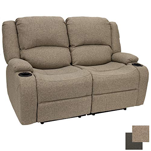 RecPro Charles 58" Powered Double RV Wall Hugger Recliner Sofa | RV Loveseat