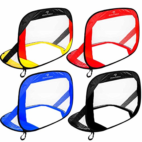 #DoYourOutdoor Fußballtor/Torwand in der Größe 120x85x85cm inkl. Tragetasche/verstärkter Rahmen für hohe Stabilität. Erhältlich in Schwarz, Rot & Deutschland - Style klein Rot