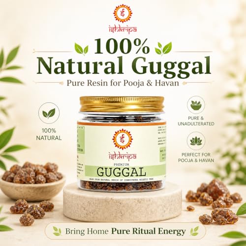 Image of Pure & Natural Guggal (Guggul) Resin for Puja, Hawan & Meditation | Traditional Ayurvedic & Spiritual Use | Authentic Guggal Dhoop (20gm)