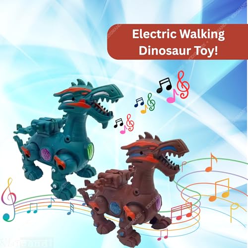 Image of Kids Mandi Walking Dinosaur Toy with Sound | Music and Mist Spray | Electric Educational Toy