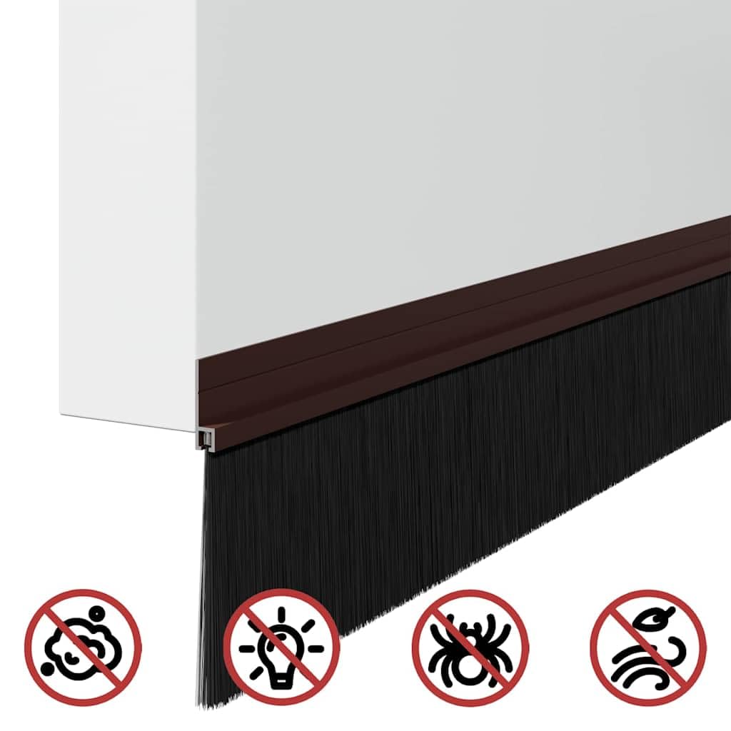 Guarnizioni autoadesive per porte, 12 pezzi, marrone, 100 cm, in lega di alluminio, resistenti alle intemperie, fonoassorbenti, isolanti, per interni, facili da montare, durevoli, design