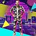 Arssm Retro 80s 90s Outfit Sets for Men Vintage Jacket and Joggers Sweatpants 80s Tracksuit Streetwear(Black-M)