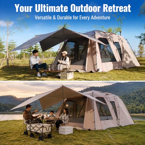Carpa Doble Capa Domo para 6 Personas, Portátil y Resistente miniatura 5