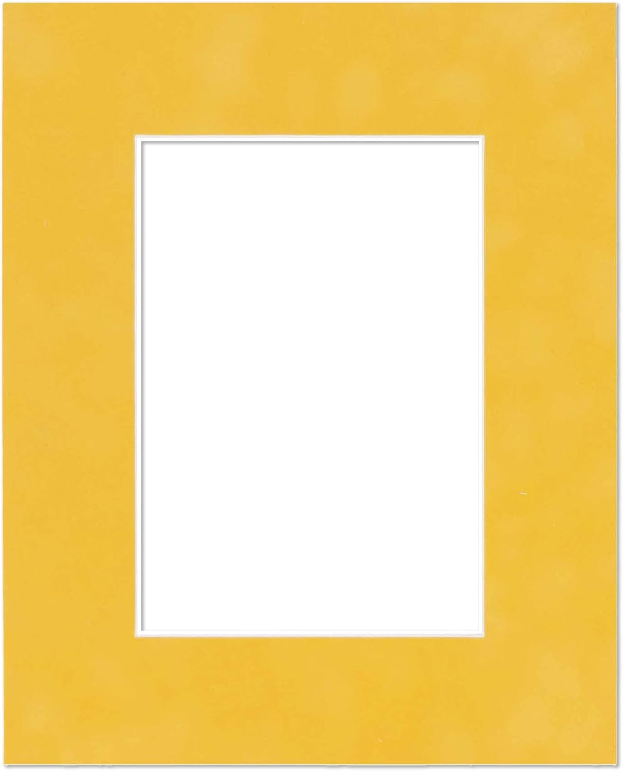 11x14 Mat Bevel Cut for 9x12 Photos - Acid Free Sunrise Yellow Suede Precut Matboard - For Pictures, Photos, Framing - 4-ply Thickness