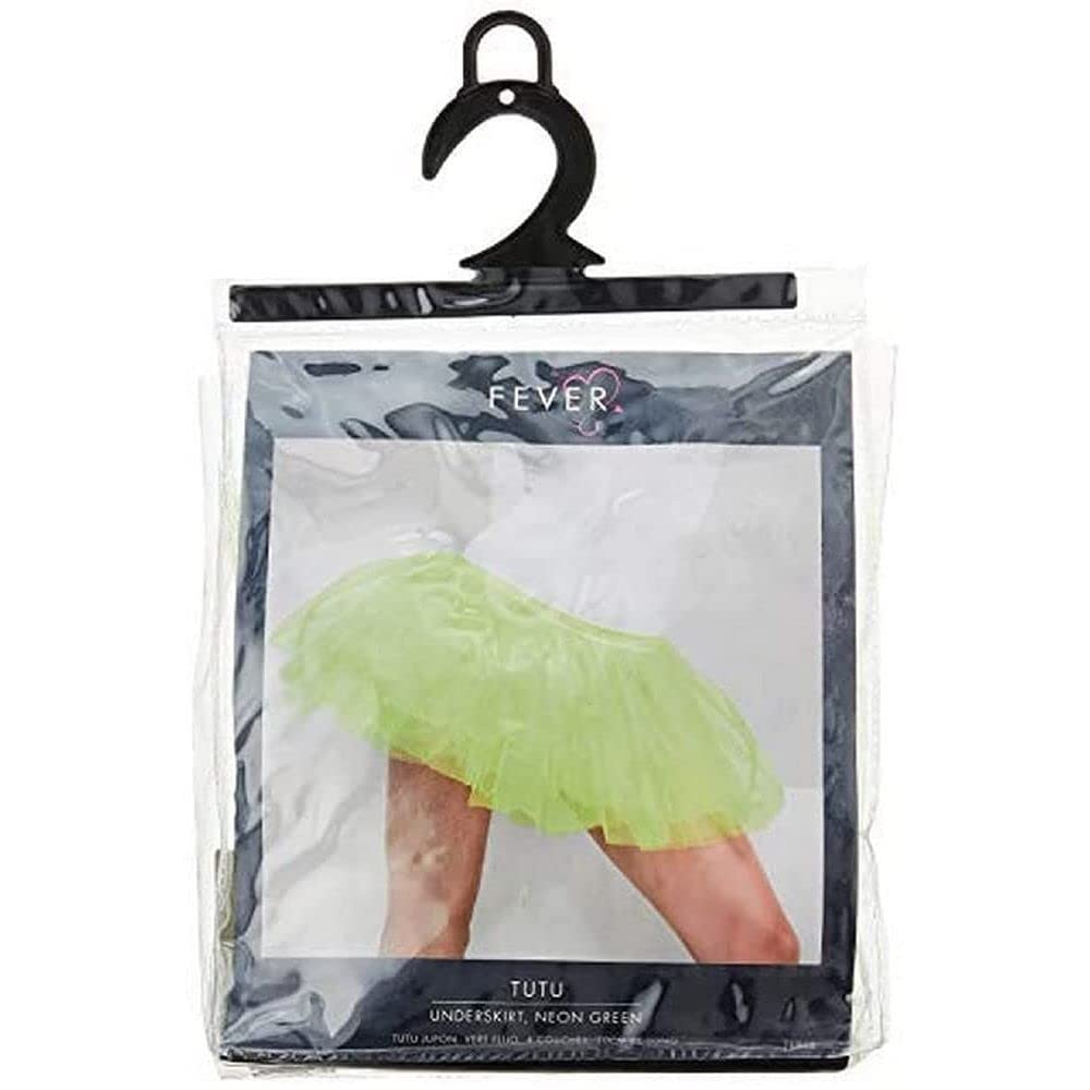 Smiffys Tutu Underskirt, Neon Green 4 Layers, 30cm Long, Fever Tutu's & Petticoats Fancy Dress, Fever Dress Up Accessories