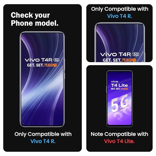 Image of FIRST MART Military Grade UV Tempered Glass For Vivo T4R and IQOO Z10R 5G (6.77 Inch) With Edge To Edge Full Screen Coverage & Easy UV Installation Kit | Crystal Clear, Pack of 2