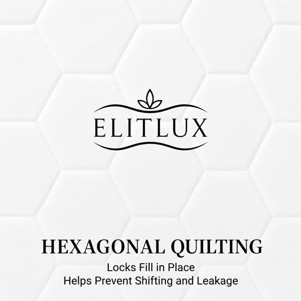ELITLUX Coprimaterasso trapuntato super king (183 x 200 cm) - Coprimaterasso morbido, traspirante e lavabile in lavatrice, con bordo extra profondo da 30 cm