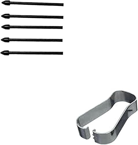 Paquete de 5 puntas negras de repuesto para bolígrafo Tab S7 FE S compatibles con Samsung Galaxy Tab S7 FE S Pen Tips de repuesto + 1 pinza