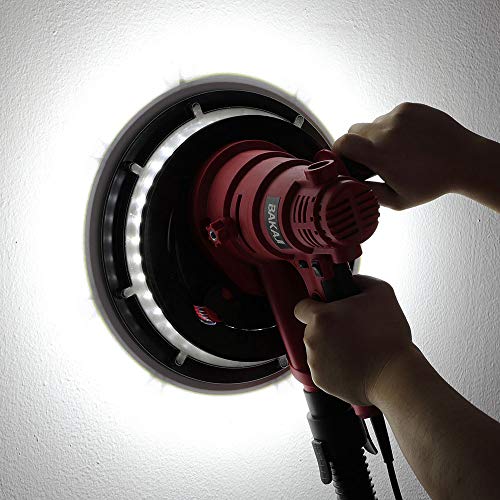 Bakaji Wandschuurmachine, plafondschuurmachine, gipsplaat, 800 W, vermogen 770-2100 rpm, automatische stofafzuiging met… - Afbeelding 7