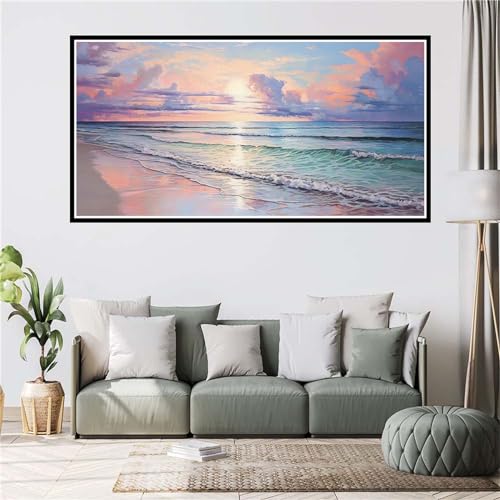 Kit Complet Mer Diamond Painting Gtohoo : loisir créatif adulte et tableau perle diamant 100x200