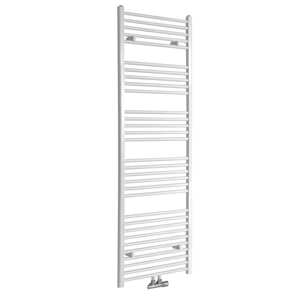 Milano White Neva Middle Connection Heated Towel Rail - 1785Mm X 600Mm