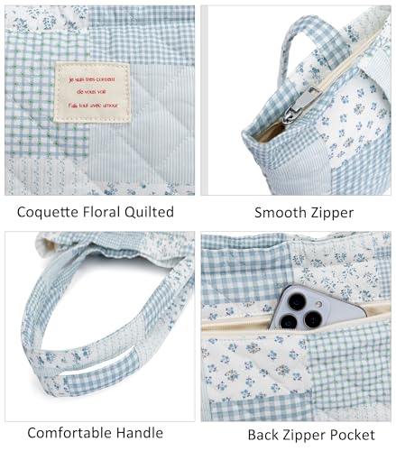 Bolso Tote Acolchado para Mujer con Cierre Superior miniatura 5