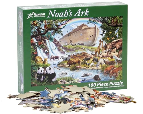 Rompecabezas Vermont Christmas Company Noah's Ark de 100 Piezas, piezas grandes perfectas para niños y adultos mayores miniatura 4