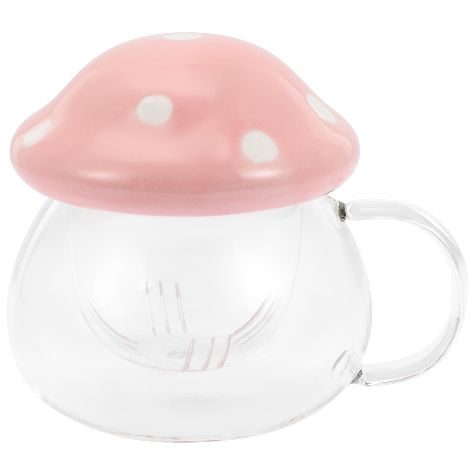VANZACK Keramiktasse mit Pilzdesign und Integriertem Teesieb Hitzebeständig 300ml Fassungsvermögen für Zuhause und Büro als Bezaubernder Teebecher