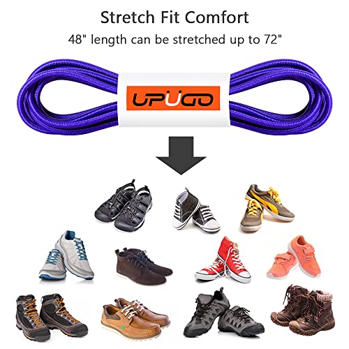 Image of UpUGo Elastic Shoe Laces, No Tie Shoe Laces Tieless for Kids, Adults, Elderly, One Size Fit All