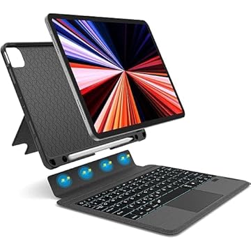 Capa PREMIUM Com MAGIC Teclado RETROILUMINADO E Trackpad Multi-toque Para iPad PRO de 12.9 polegadas com chip M1 e M2