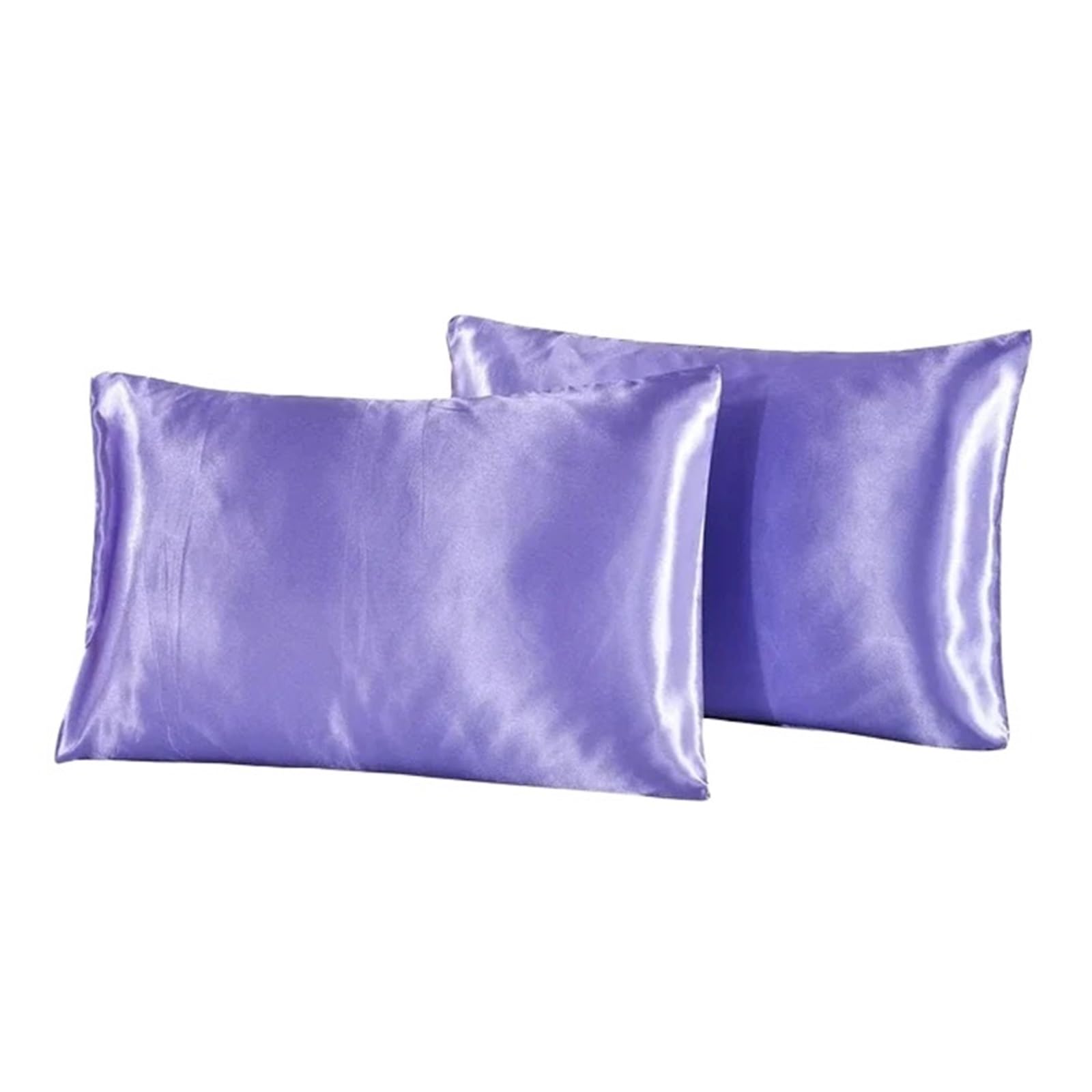 Silky Pillow Covers, Queen Satin Silk Pillowcase Multicolor 20x30 Inches(Purple)