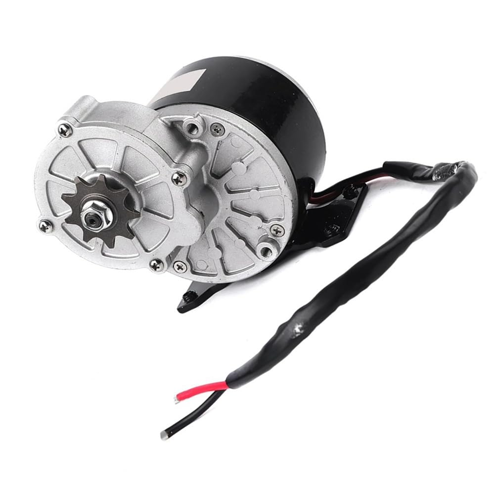 Correa Motor Eléctrico Reductor de Engranajes MY1025Z2 de 12 V y 250 W con Piñón de 9 Dientes, Motor de CC Cepillado, Reductor para Bicicletas Eléctricas y Scooters.