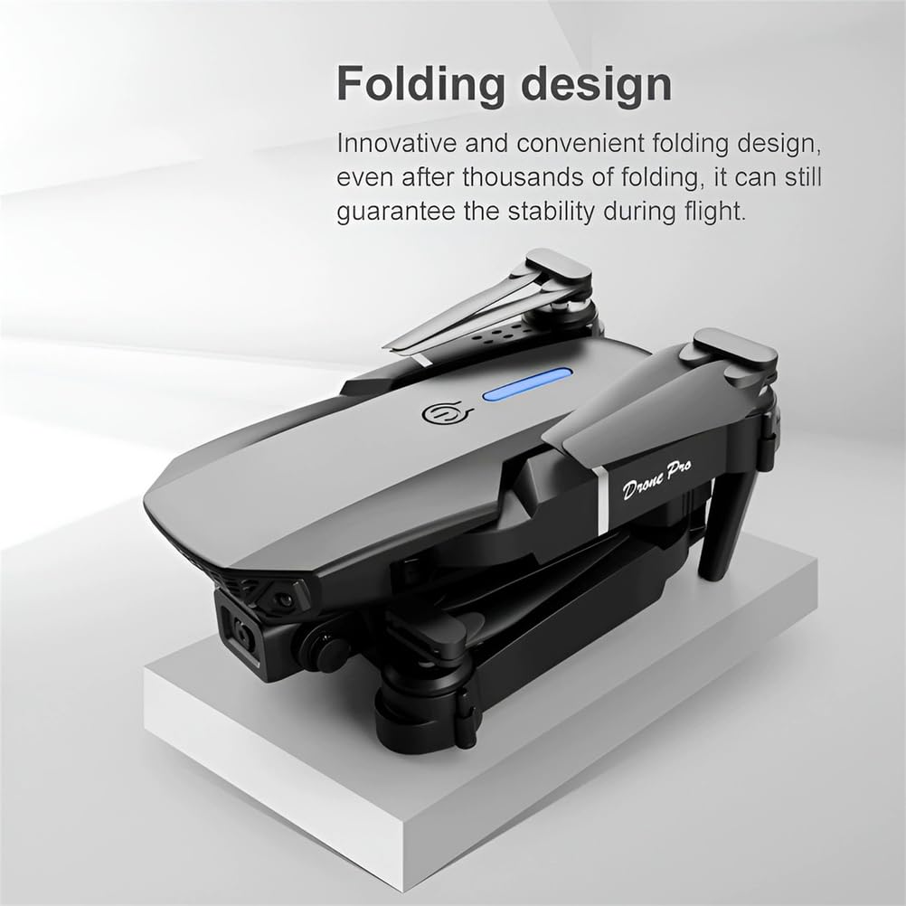 E88 Drone Aggiornato con Schermo 4K HD Fotografia Aerea Doppia Fotocamera Dron Quadricottero Pieghevole per Bambini