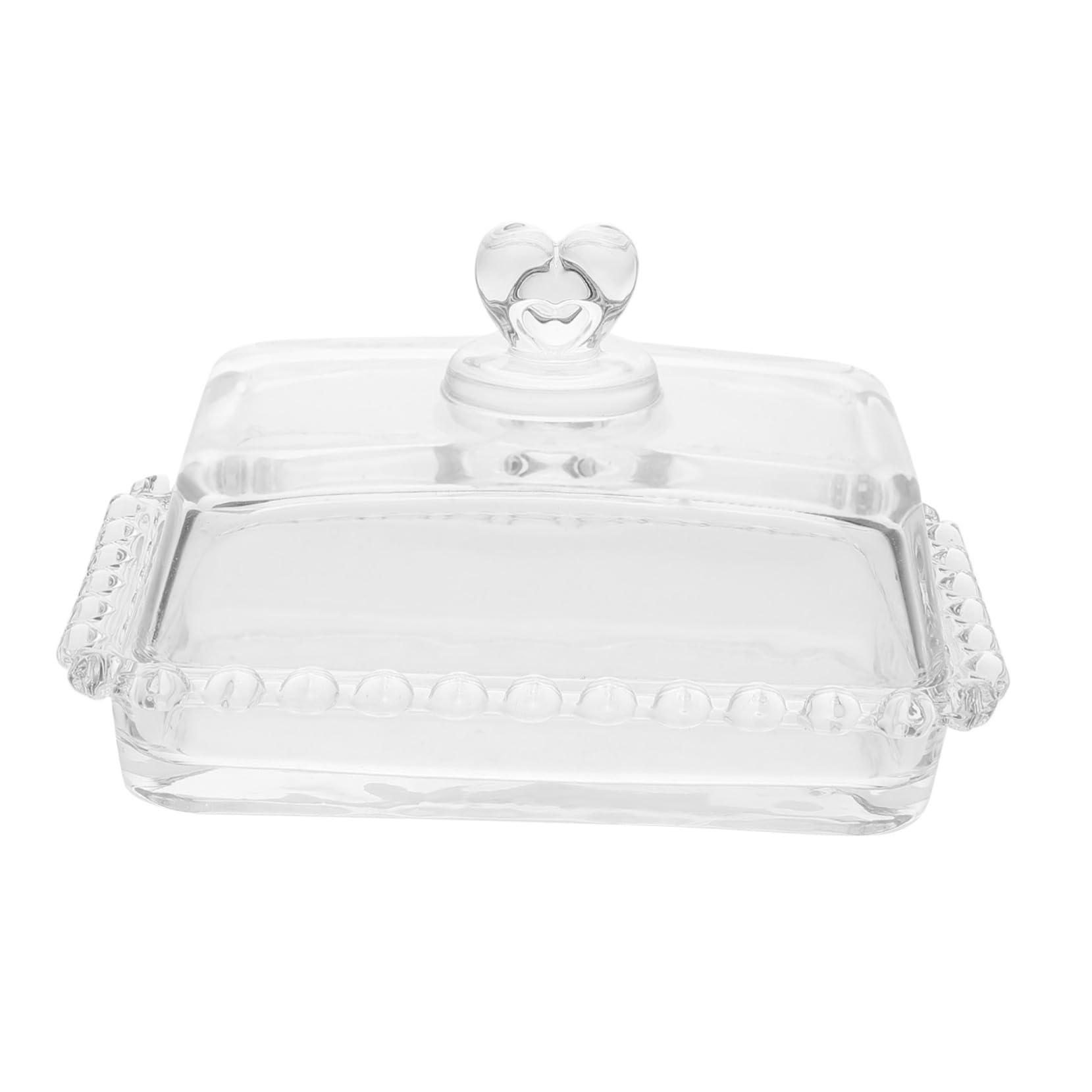 GALPADA Beurrier En Verre Transparent Avec Couvercle Plat à Beurre Verre Réutilisable Usage Domestique Préservation Des Aliments