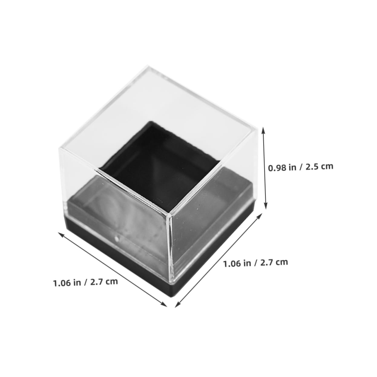 Cabilock Square Plastic Mineral Sample Boxes 12 Pack Easy to View Storage for Mineral Specimens