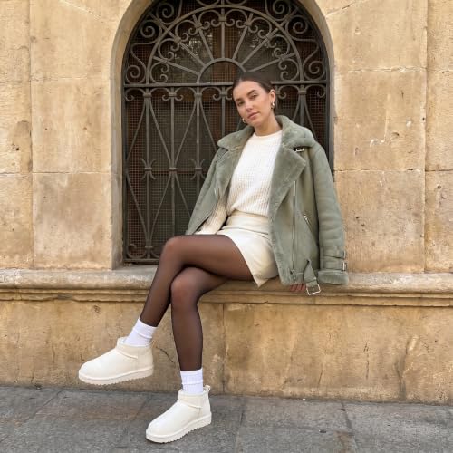 Image of CUSHIONAIRE Hip-3 Genuine Suede Leather Ankle Boots for Women - Pull On Cozy Faux Fur Boots Womens Shoes with Comfortable Memory Foam