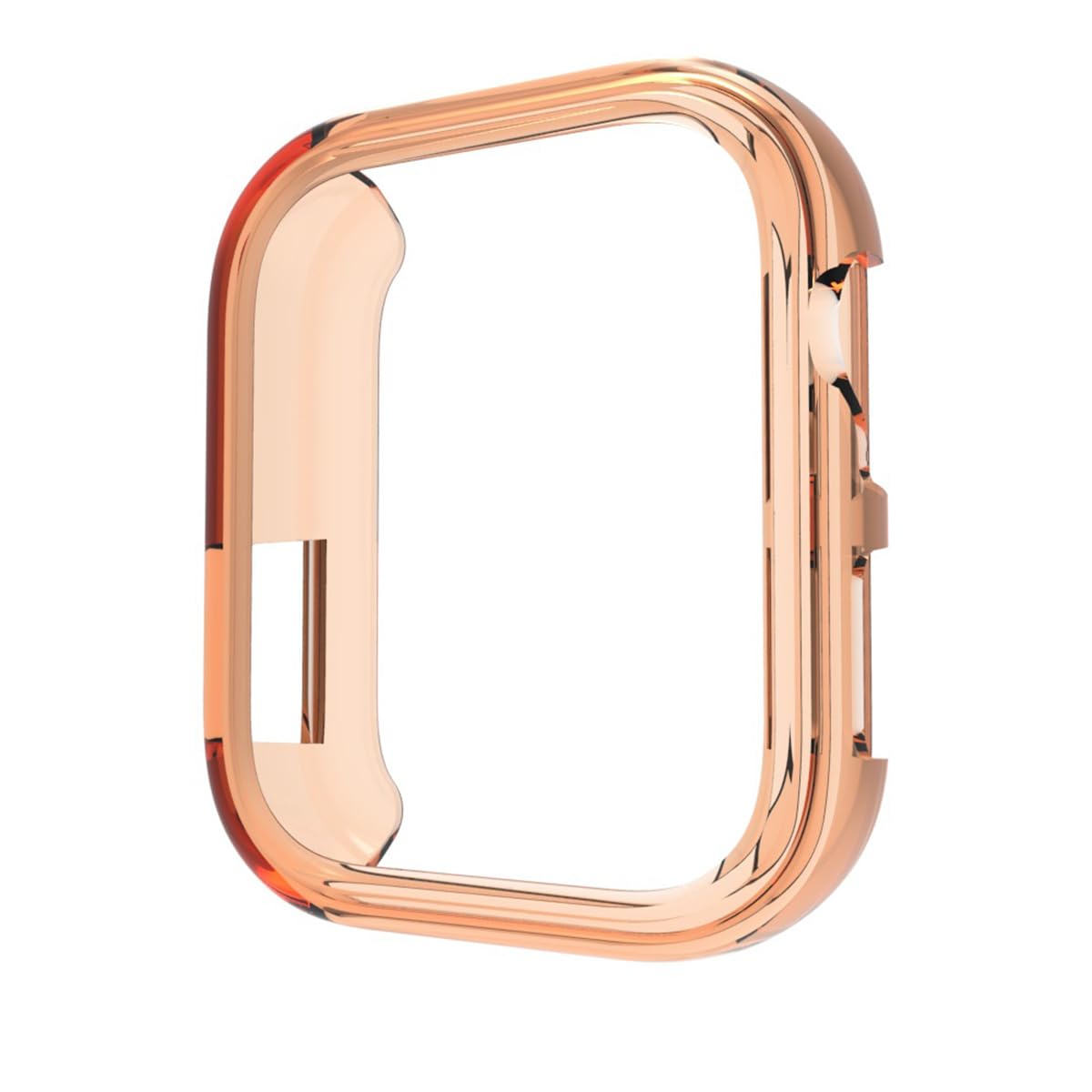 Compatible with Huawei Watch Fit 3 Case Soft TPU Protective Bumper Cover for Huawei Watch Fit 3 (Transparent orange)