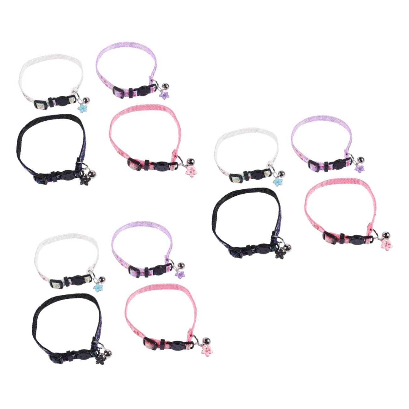 12 Pz collare per gatti decorazione di fiori collana per animali domestici collane collare di gatto fiore colletto con colletto di gatto piccolo floreale cintura per gatti nylon