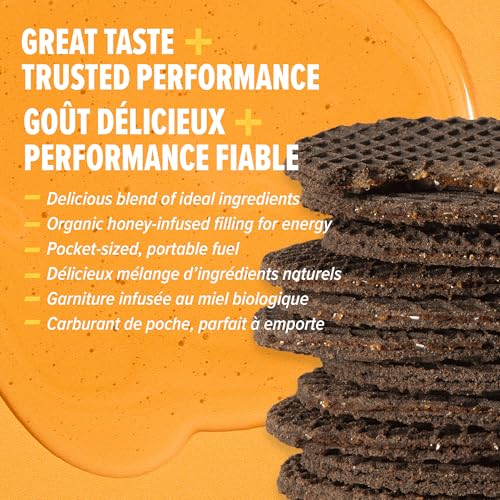 Image of Honey Stinger Organic Gluten Free Cookies & Cream Waffle | Energy Stroopwafel for Exercise, Endurance and Performance | Sports Nutrition for Home & Gym, Pre and Post Workout | 12 Waffles, 12.72 Ounce | wafer-cookies