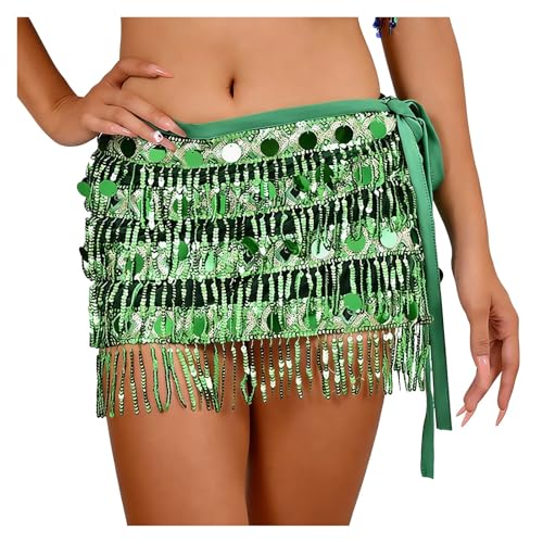 Jupe de danse latine à franges en maille finie la tenue rigide ajustement écharpe hanche