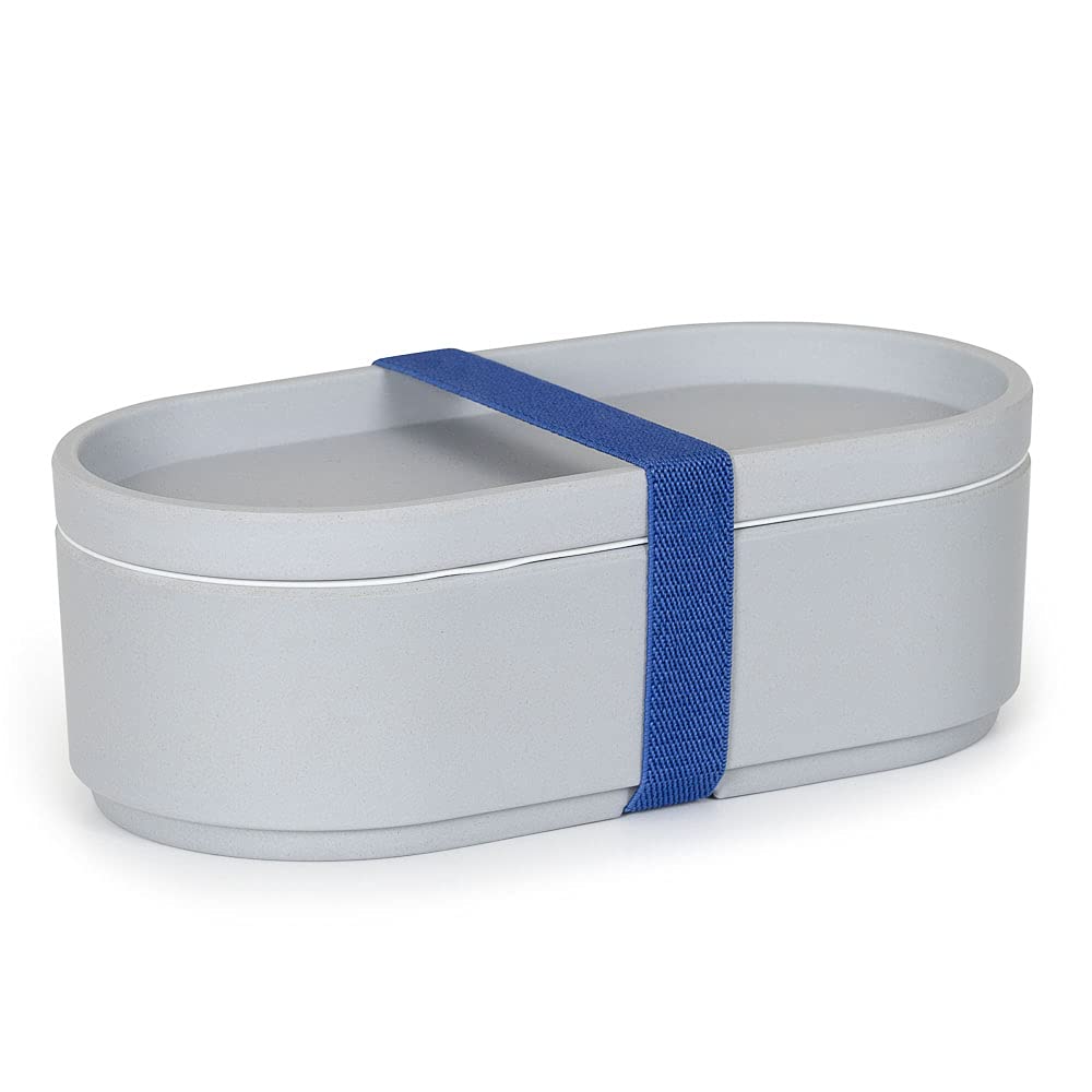 Lund London Natural BPA Free Bamboo Bento Box - Grey