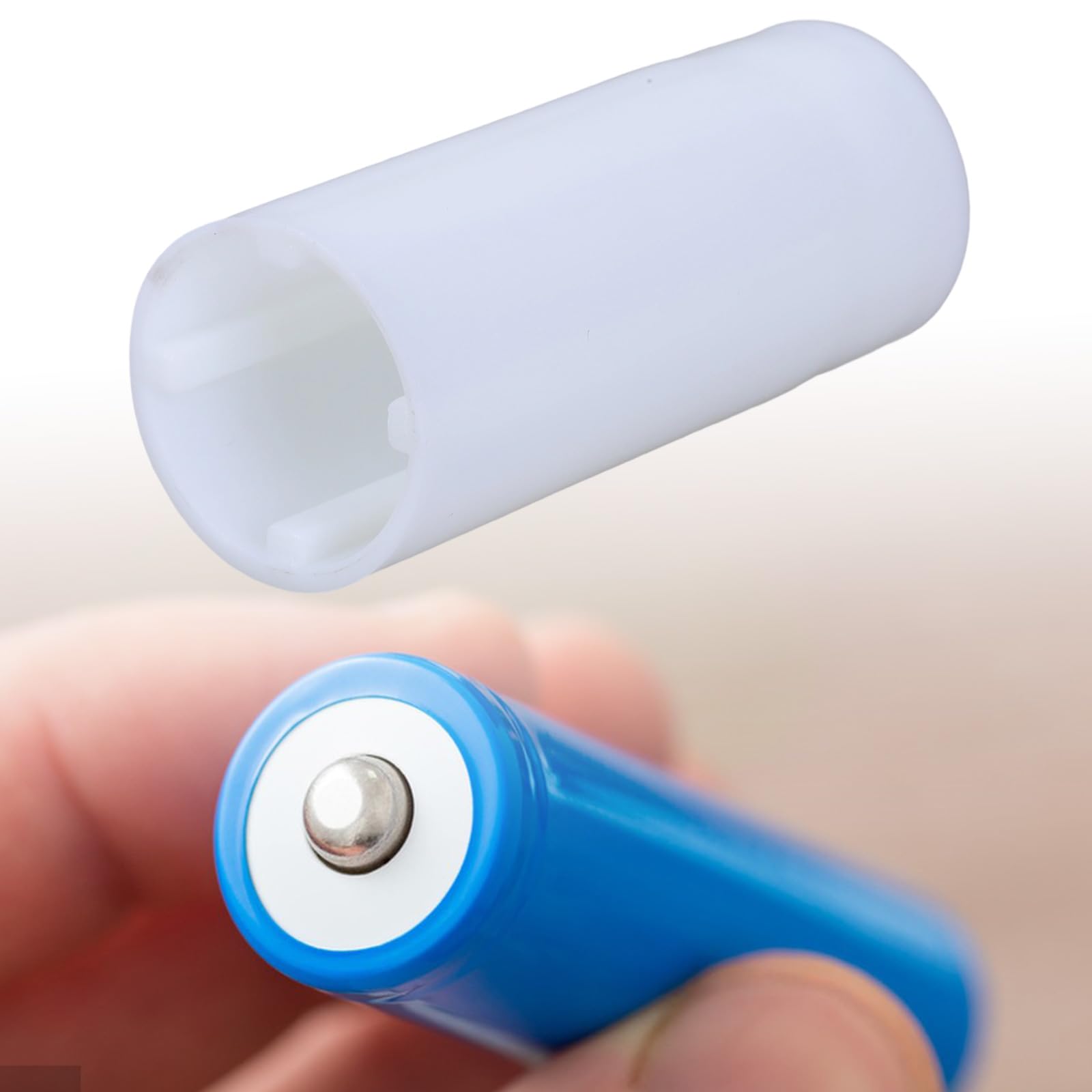 Produktbild von ABS Batteriehalter Adapter Hülse – Wandelt 18650 Auf 26650 Um – Kompatibel Mit Taschenlampen & Elektronik (Farbe: Rot)