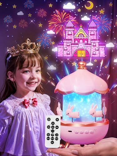 One Fire WH-E11 Kids Night Light Projector,Kawaii Room Decor 15 Films+10 Sound Machine Baby Night Lights For Nursery, Remote Toddler Night Light For Kids,Rechargeable Nightlight For Kids Room,Baby Girl Gifts thumb #5