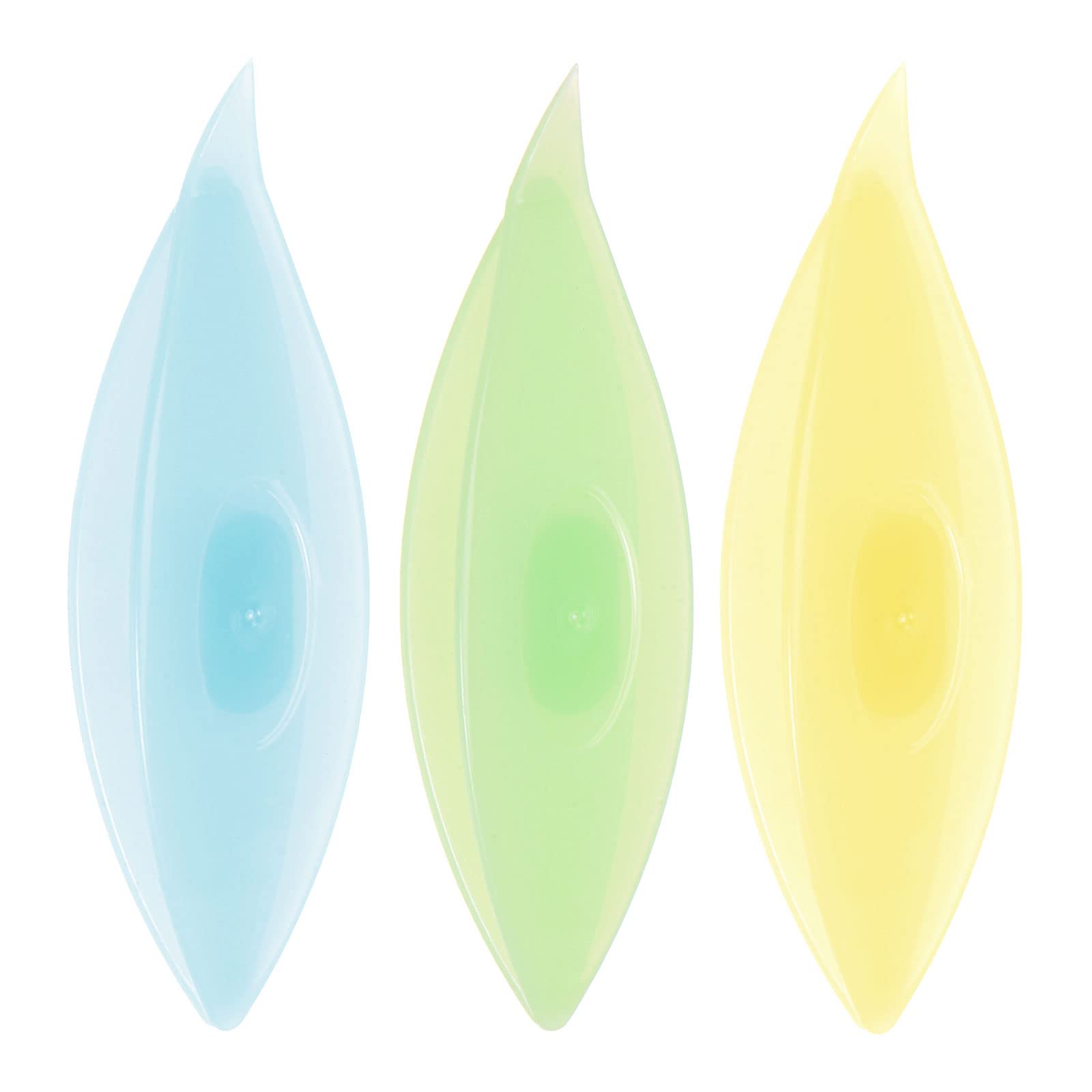 HARFINGTON 3pcs Tatting Shuttles 77x21x11mm Colorful Plastic Shuttles for Lace-Making DIY Hand Craft Tool Knitting Arts Supplies Yellow Green Blue