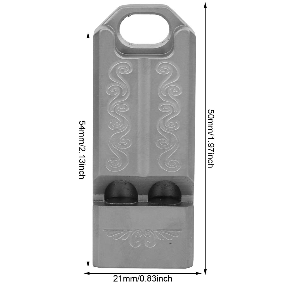 Sifflet Double Tube De Secours En Alliage Titane - Pendentif De Survie SOS Avec Courroie, Pour Camping
