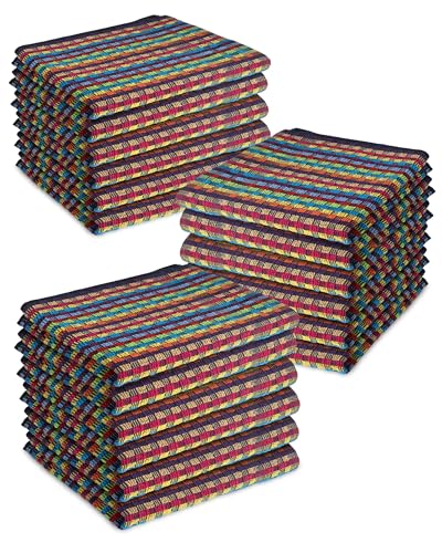 Emma Barclay Tea Towels for Kitchen Packs of 18 100% Cotton Terry Tea Towels Multicoloured Kitchen Home Household Essentials Dish Towels Kitchen Cloths Utility Design 18 Pack