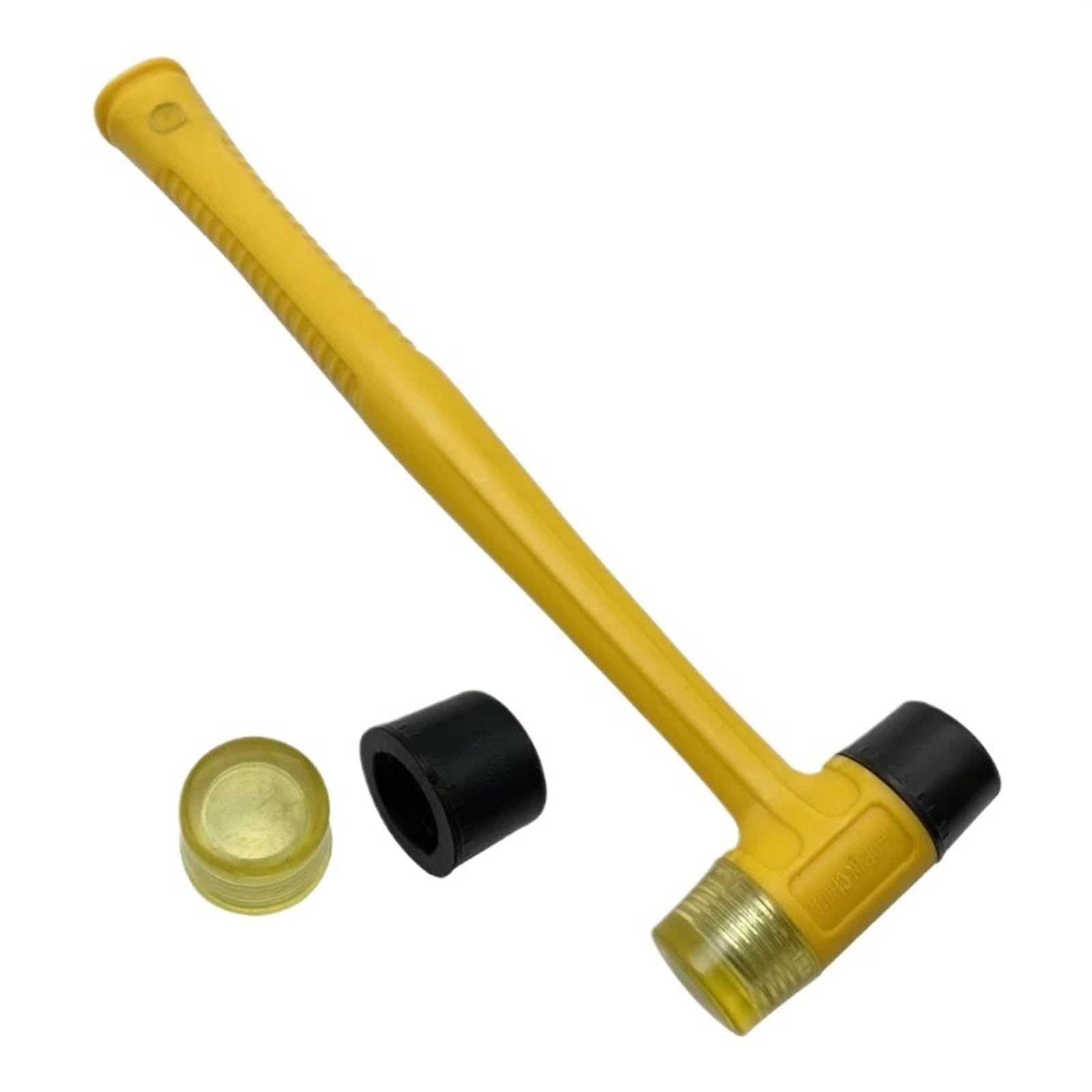 Rubber Hammer, Versatile Soft Mallet Double-Faced Rubber Hamer for DIY Glazing & Window Work(Yellow)
