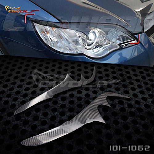car-wear Carbon Fiber Headlight Eyebrow Eyelid for Subaru Legacy Liberty Outback JDM 2006 2007 2008
