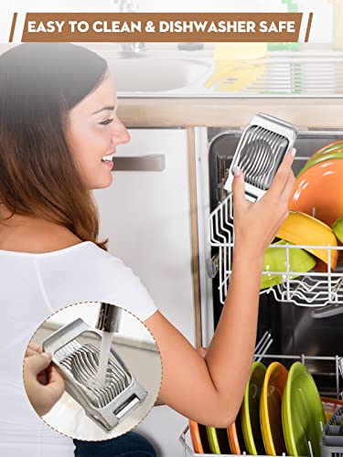 Bibury Egg Slicer, Egg Cutter For Hard Boiled Eggs, Heavy Duty Aluminium Slicer For Egg Mushroom Strawberry Soft Fruit, Stainless Steel Wires, Dishwasher Safe & Easy To Clean #TOP5