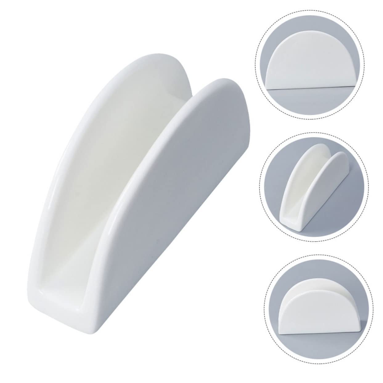 Blanco Servilletero de Mesa 2 Piezas Cerámica para Cena
