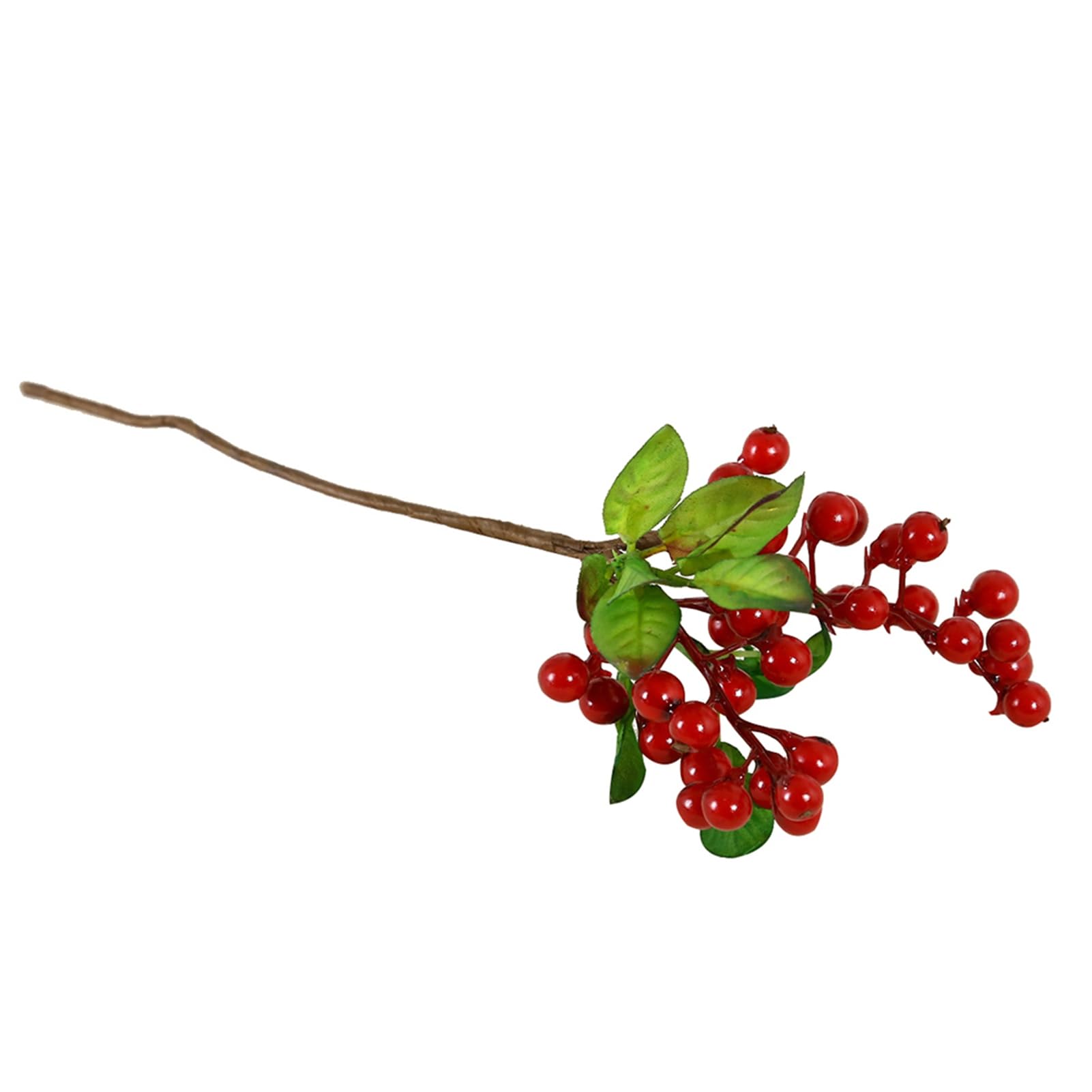 Ulafbwur Red Foam Fake Holly Berry Lifelike Artificial Plant Faux Berry Fake Branch Simulation Blueberry Home Hotel Cafe Decor Prop Fake Green Plant Photo Prop