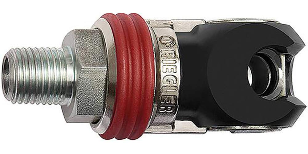 RIEGLER 141657-424.11-SCH Schwenk-Sicherheitskupplung NW 7,2, EURO 7,2, Stahl, G 1/4 AG, 1Stk