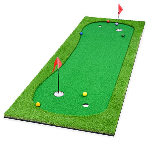 Golf putting mats,3.3 x 10 feet golf practice training aid system…