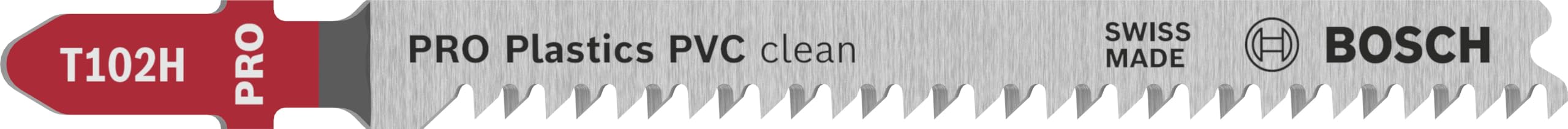 Bosch Bosch 3x Jigsaw Blade T 102 H Clean for PVC (for PVC, PA, PS sheets, profiles, bars, Professional Accessories Jigsaw)