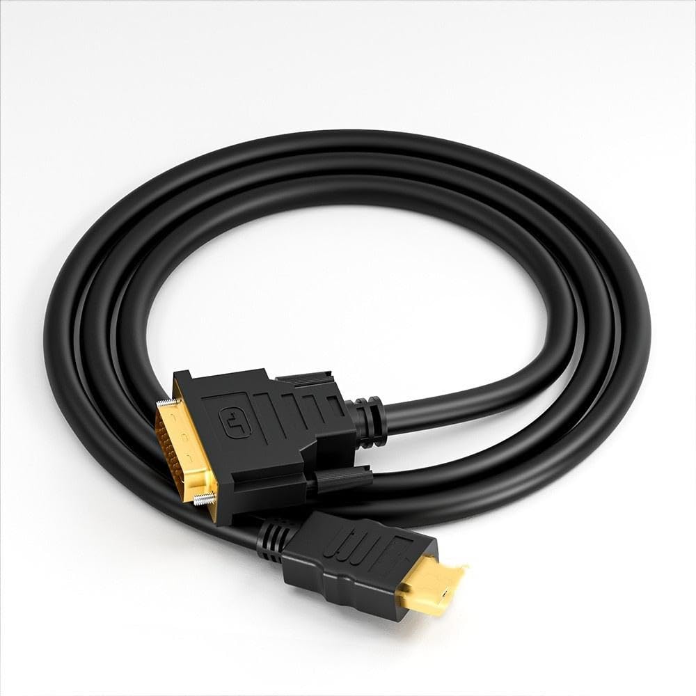 FORIDA HDMI to DVI Cable 1.8M (6Ft), Bi-Directional HDMI Male to DVI-D 24+1 Male Adapter, 1080P Full HD High-Speed Cable for Monitor, PC, Raspberry Pi, Roku, Xbox, PS5/PS4-image-44