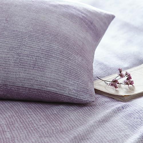 Appletree Mauve Gradient Stripe Duvet Cover Single (140x200cm), 100% Brushed Cotton, 1 Pillowcase - Image 3