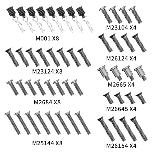 HYPER GO KS001 RC Car Accessories Screw and Clips, Spare Parts RC Vehicle Screw for All 1/14 1/16 Scale