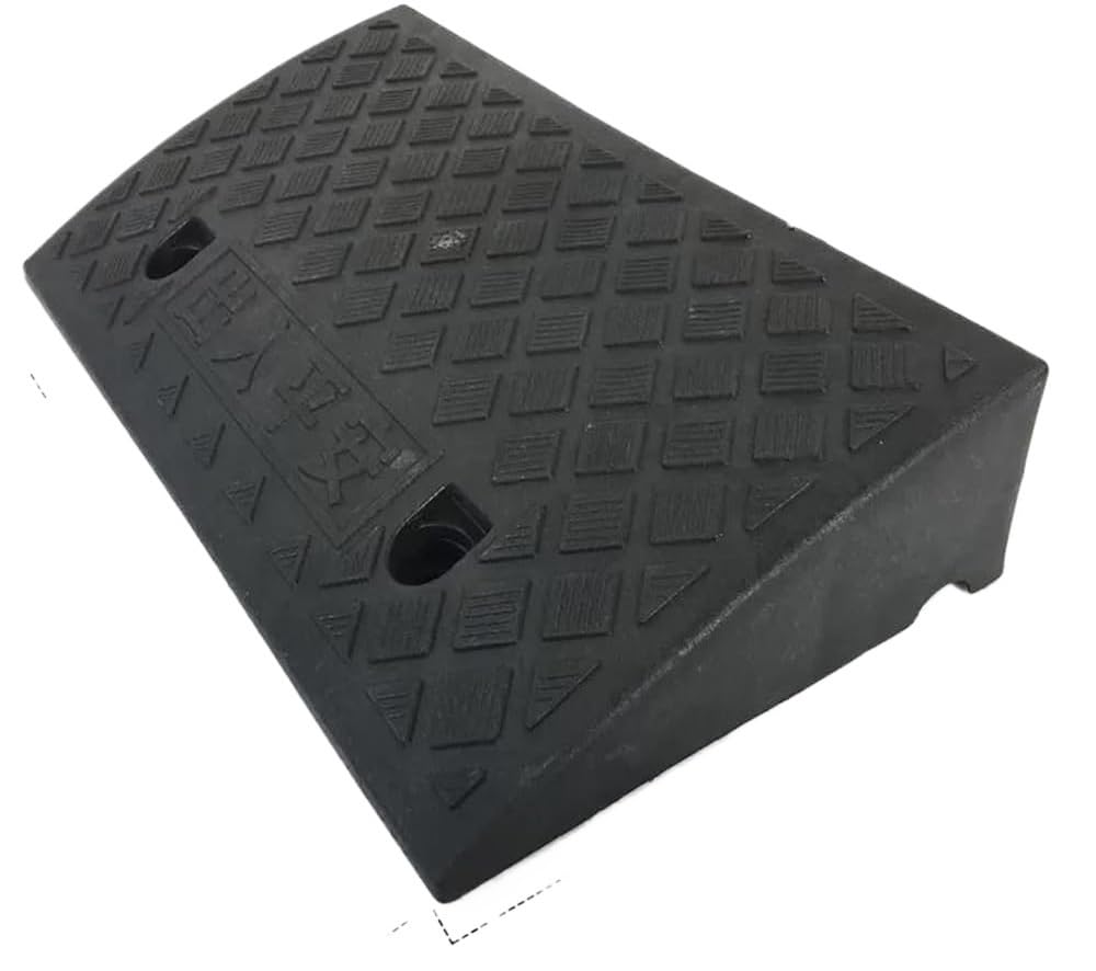 Rampas para sillas de Ruedas Rampa portátil for Silla de Ruedas con elevación de 2 a 5 Pulgadas | Rampa de acera de Entrada de Goma(Black,50 * 27 * 9Cm)